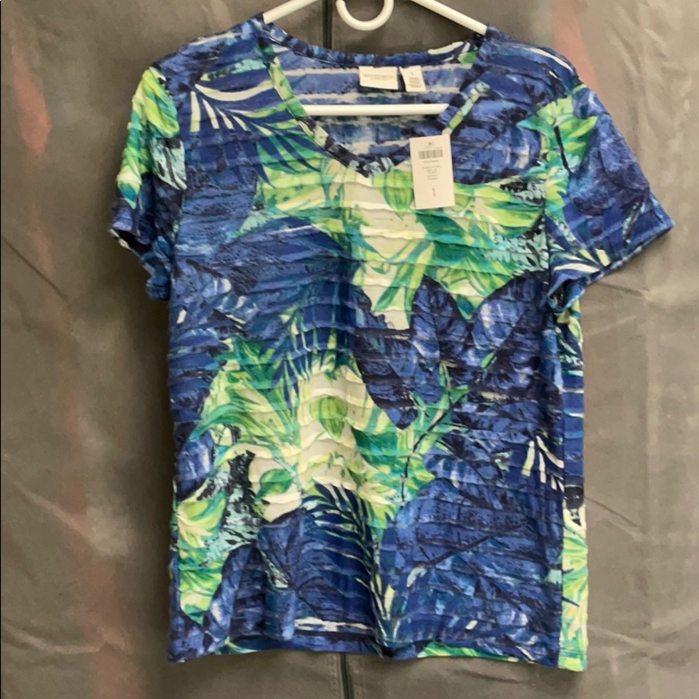 Chico’s tropic print tee